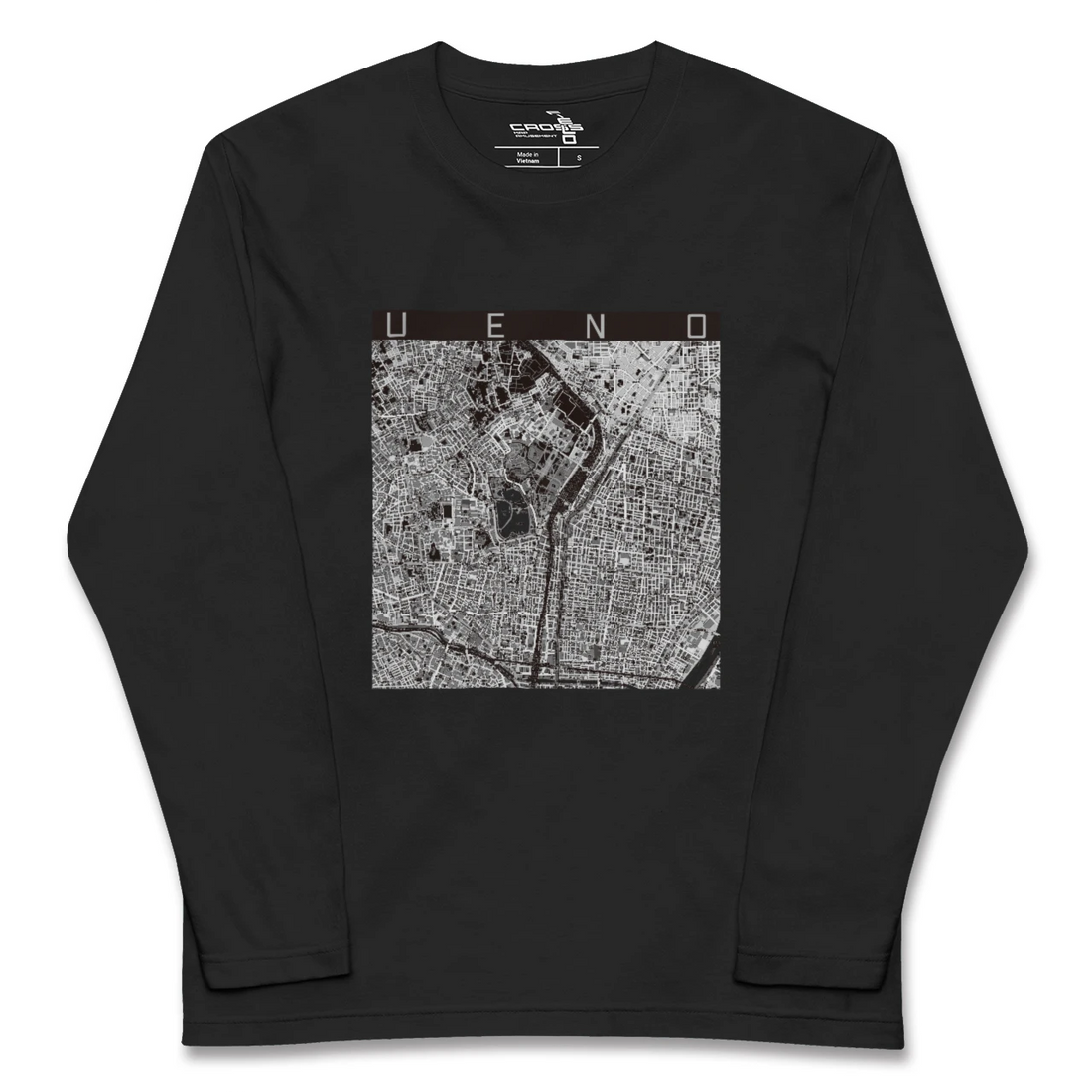 【上野（東京都）】地図柄ロングスリーブTシャツ
