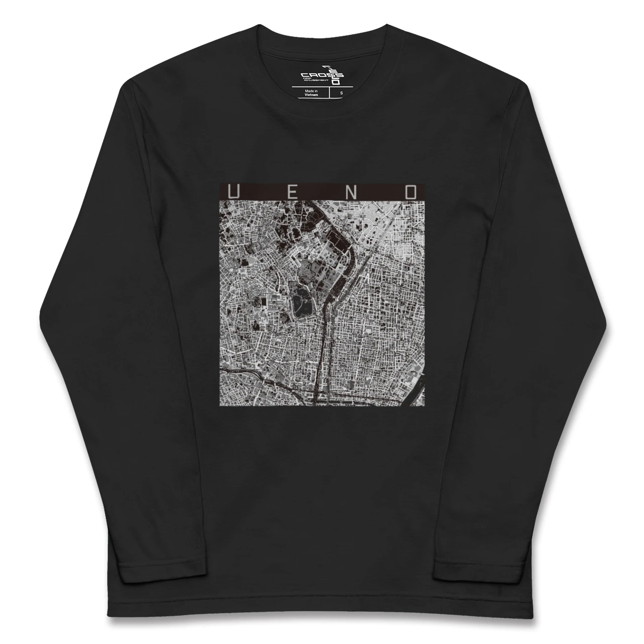 【上野（東京都）】地図柄ロングスリーブTシャツ