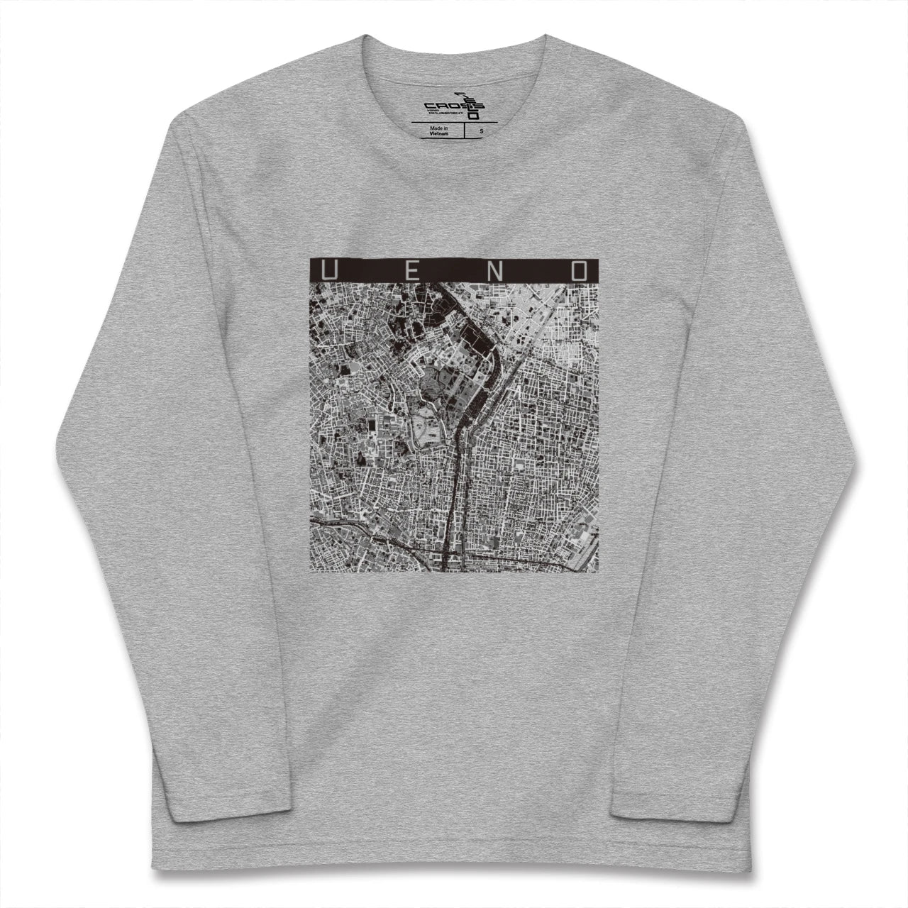 【上野（東京都）】地図柄ロングスリーブTシャツ