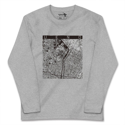 【上野（東京都）】地図柄ロングスリーブTシャツ