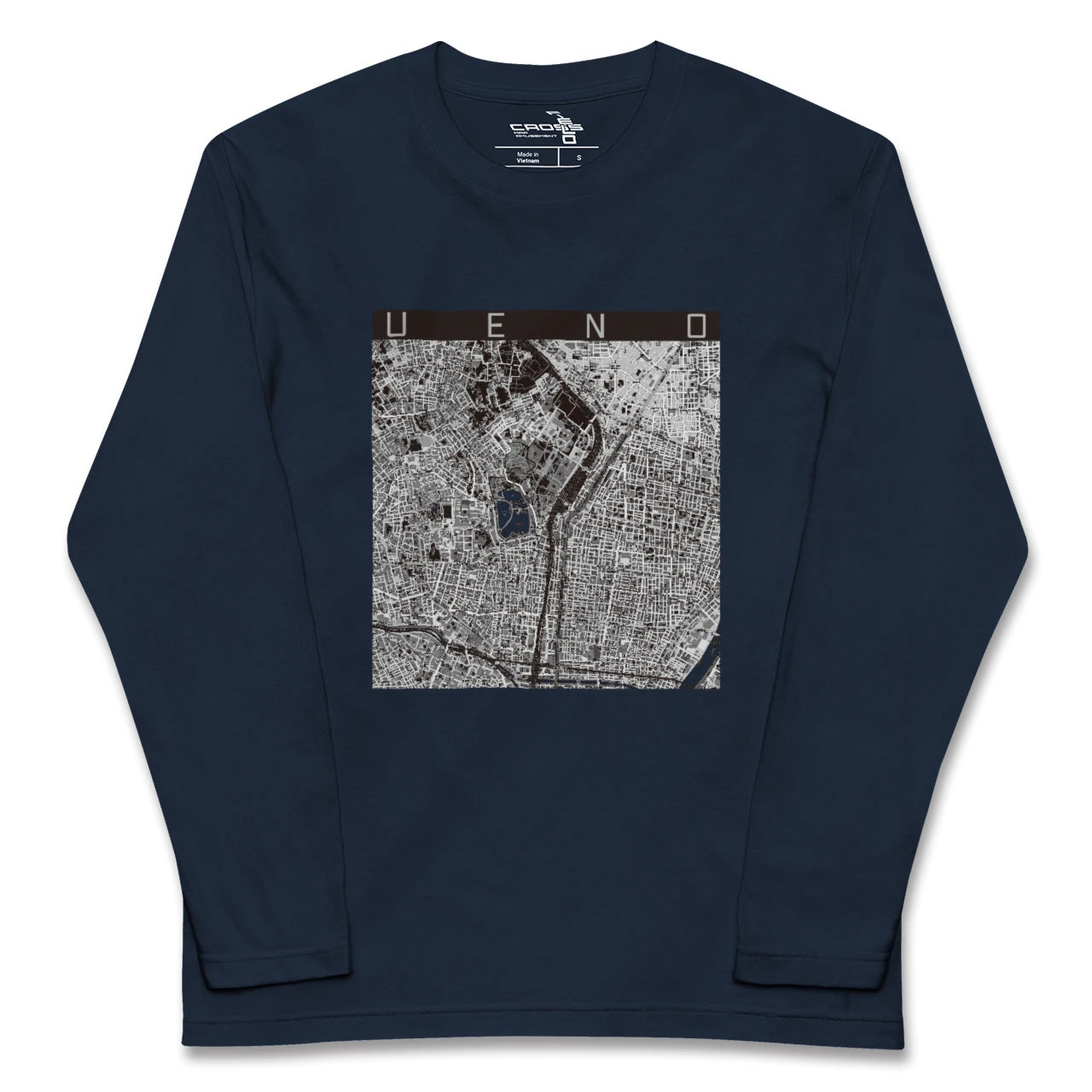 【上野（東京都）】地図柄ロングスリーブTシャツ