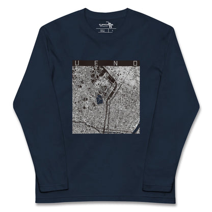 【上野（東京都）】地図柄ロングスリーブTシャツ