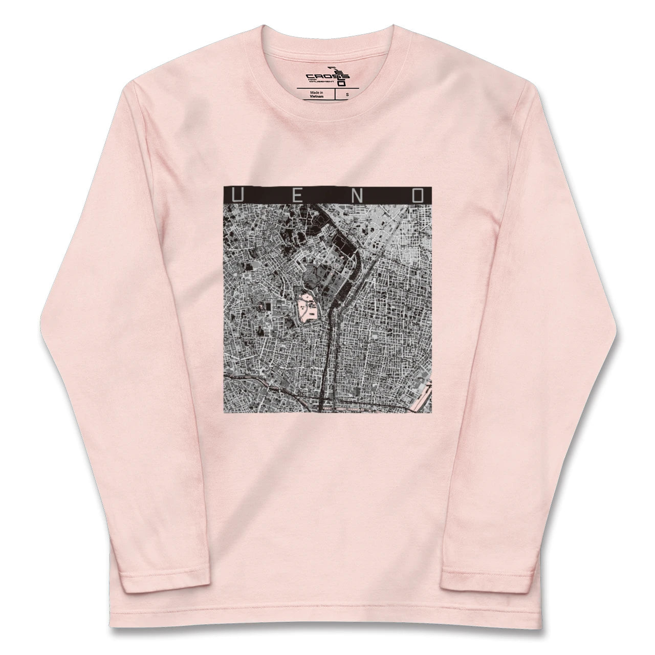 【上野（東京都）】地図柄ロングスリーブTシャツ