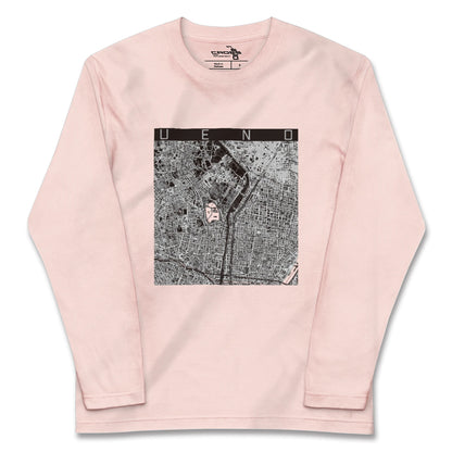 【上野（東京都）】地図柄ロングスリーブTシャツ