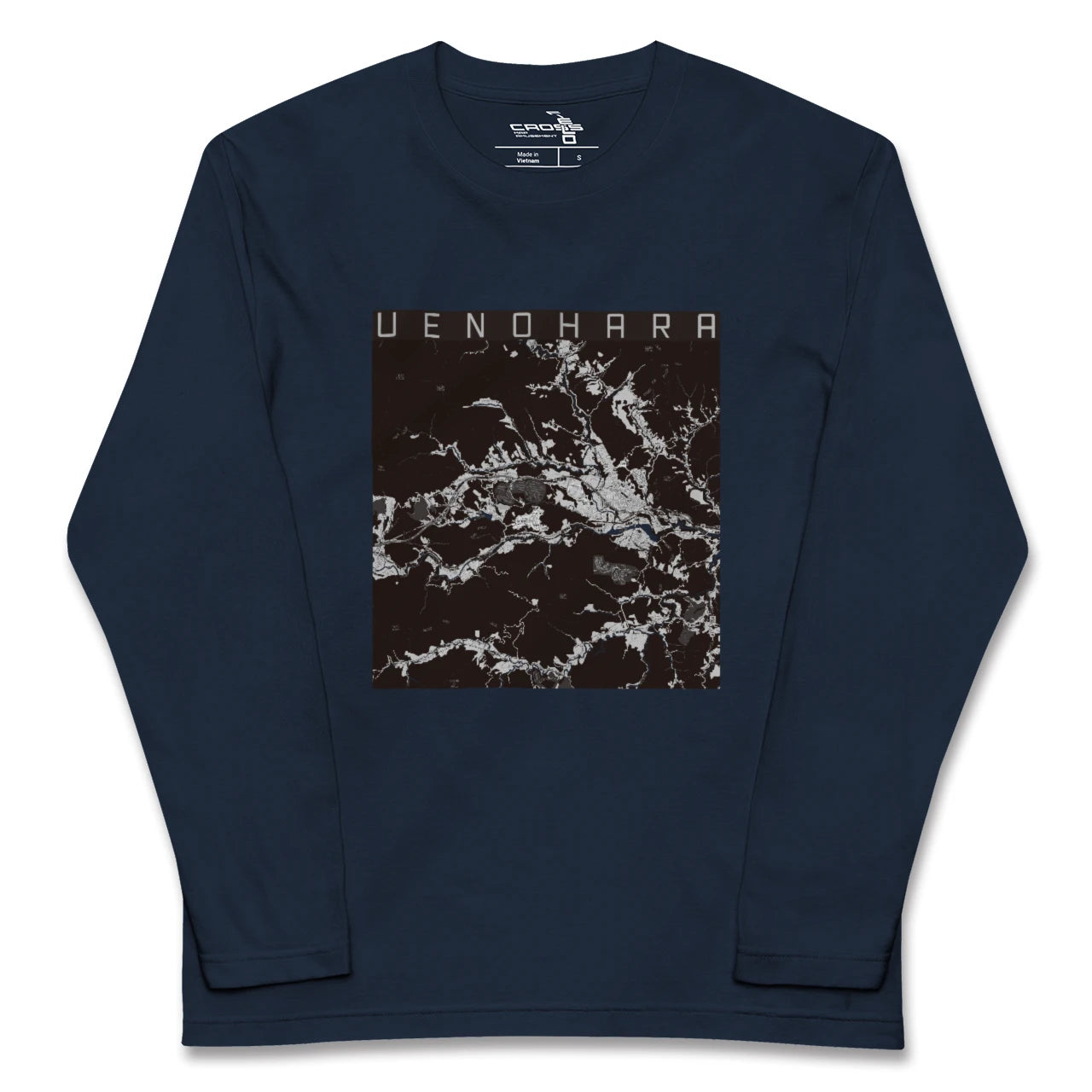 【上野原（山梨県）】地図柄ロングスリーブTシャツ