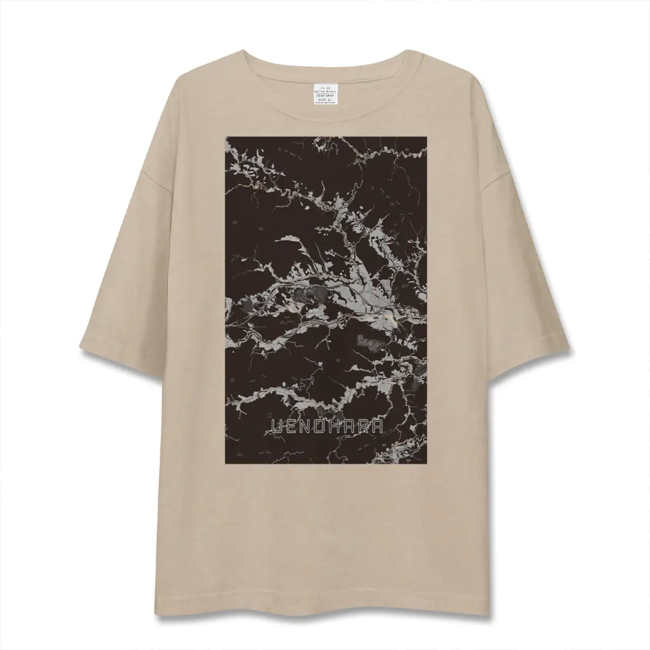 【上野原（山梨県）】地図柄ビッグシルエットTシャツ