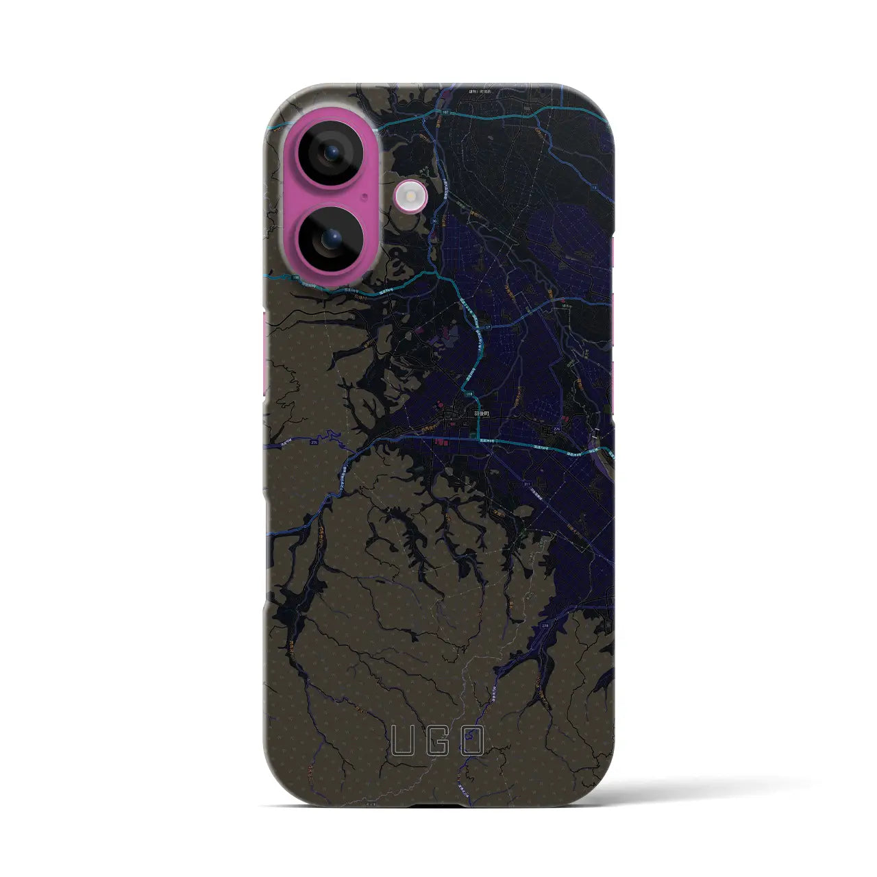 【羽後（秋田県）】地図柄iPhoneケース（バックカバータイプ）