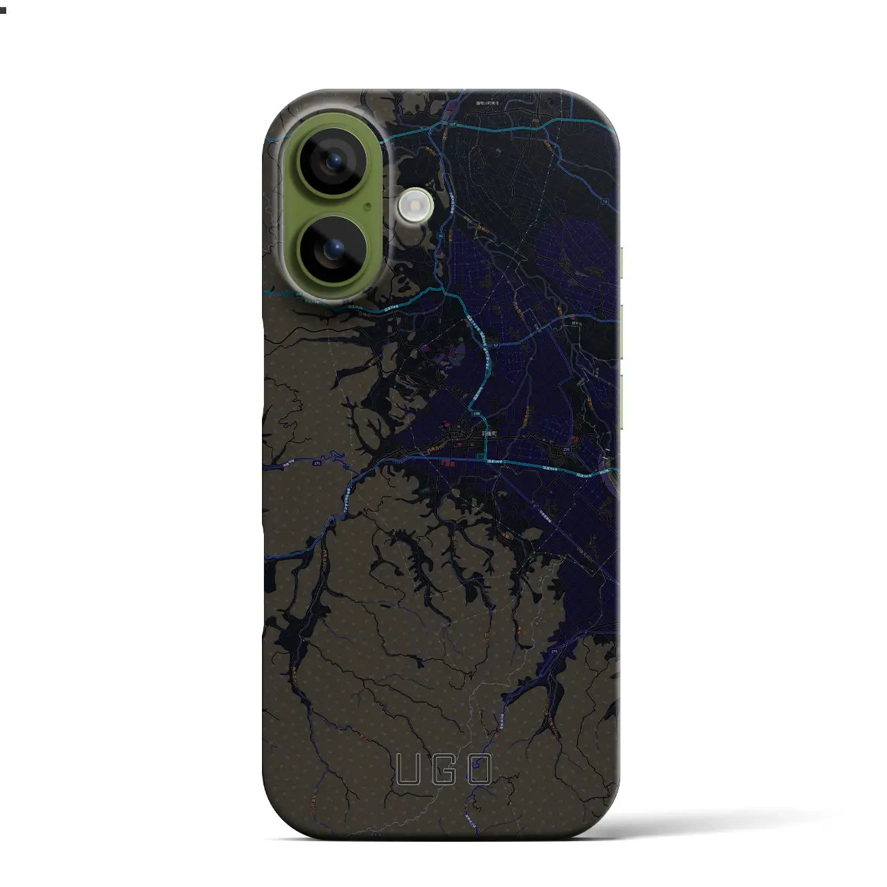 【羽後（秋田県）】地図柄iPhoneケース（バックカバータイプ）