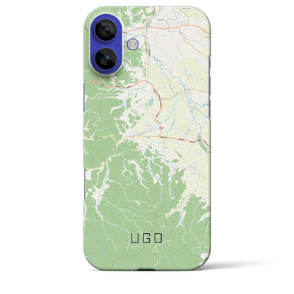 【羽後（秋田県）】地図柄iPhoneケース（バックカバータイプ）ナチュラル・iPhone 16 Pro Max 用