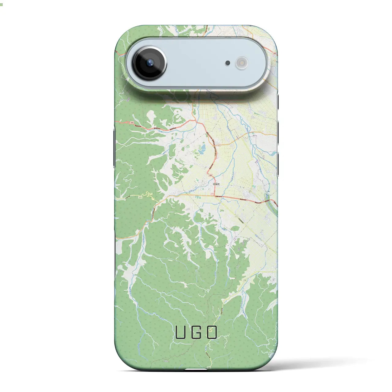 【羽後（秋田県）】地図柄iPhoneケース（バックカバータイプ）