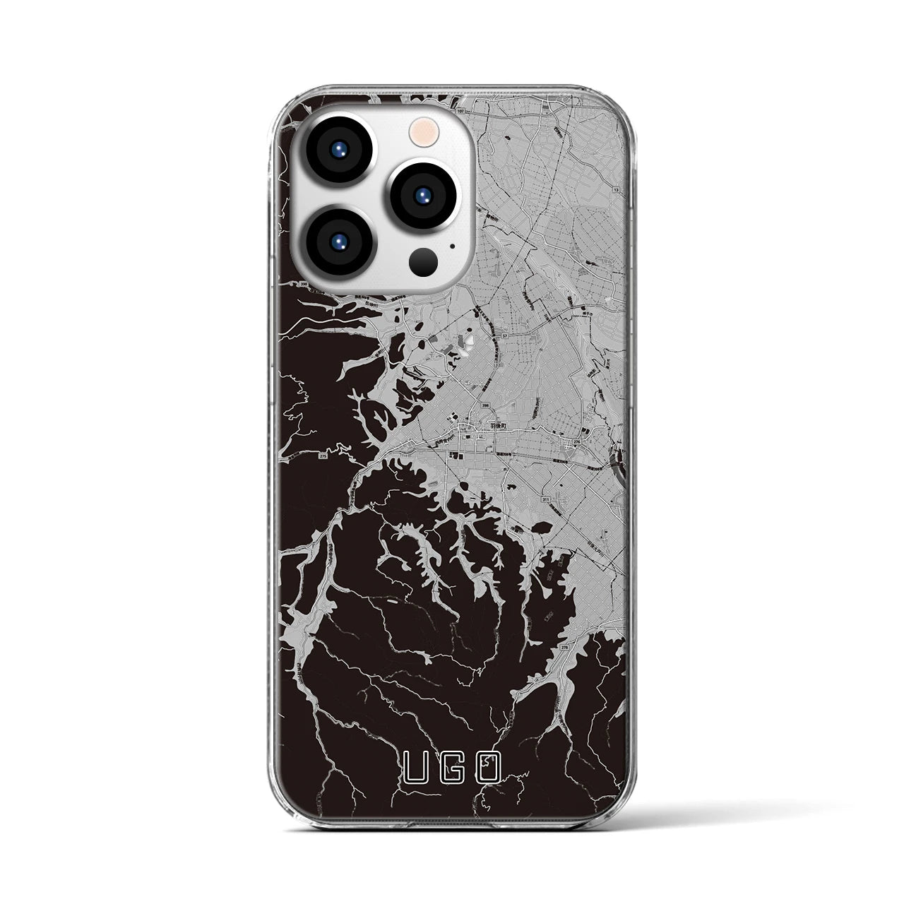 【羽後（秋田県）】地図柄iPhoneケース（クリアタイプ）