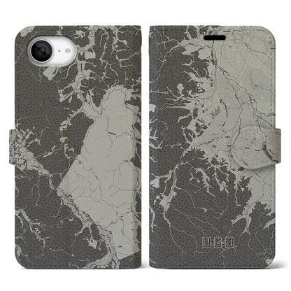 【羽後（秋田県）】地図柄iPhoneケース（手帳タイプ）