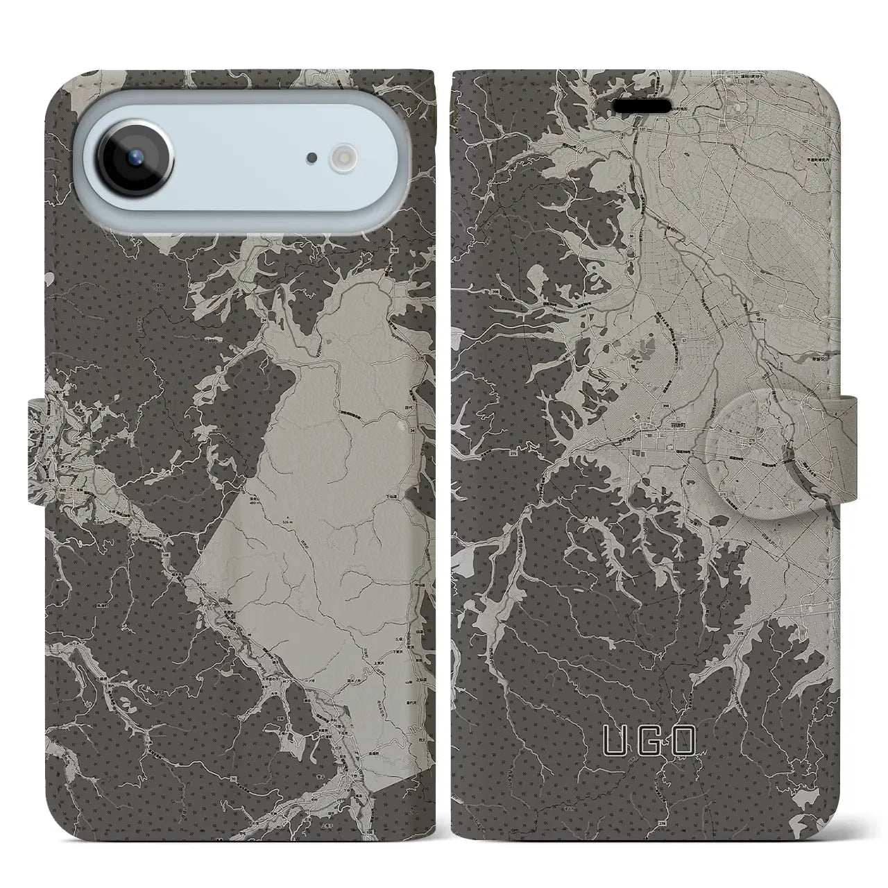 【羽後（秋田県）】地図柄iPhoneケース（手帳タイプ）