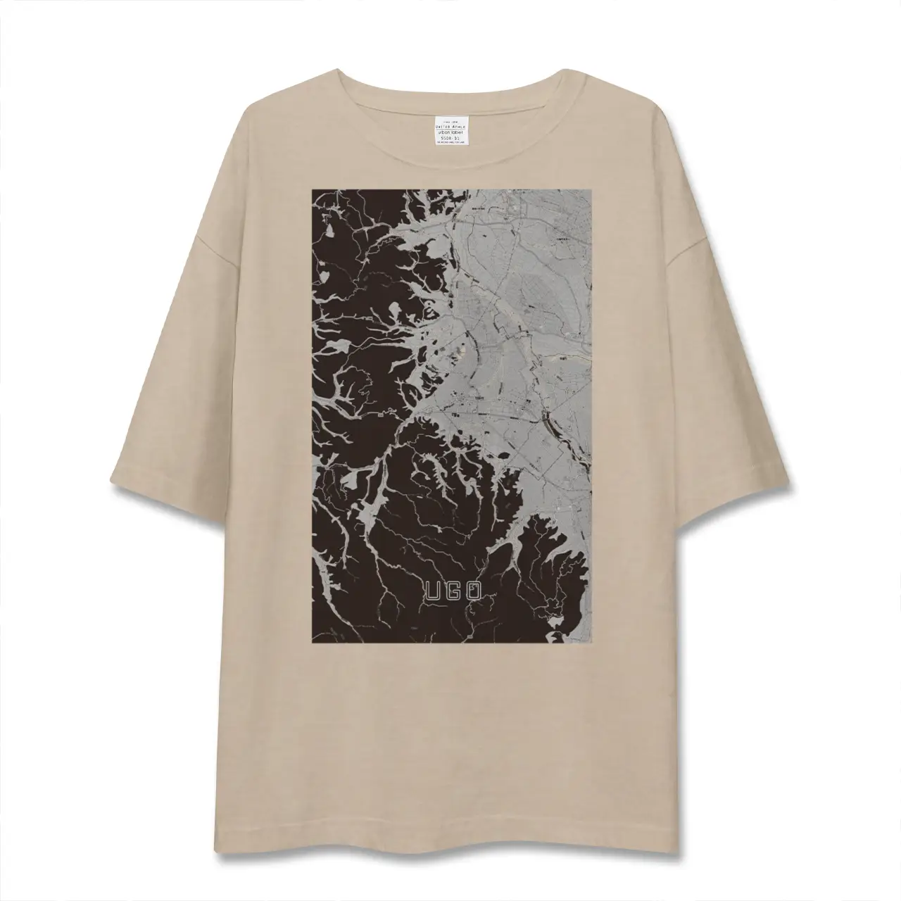 【羽後（秋田県）】地図柄ビッグシルエットTシャツ