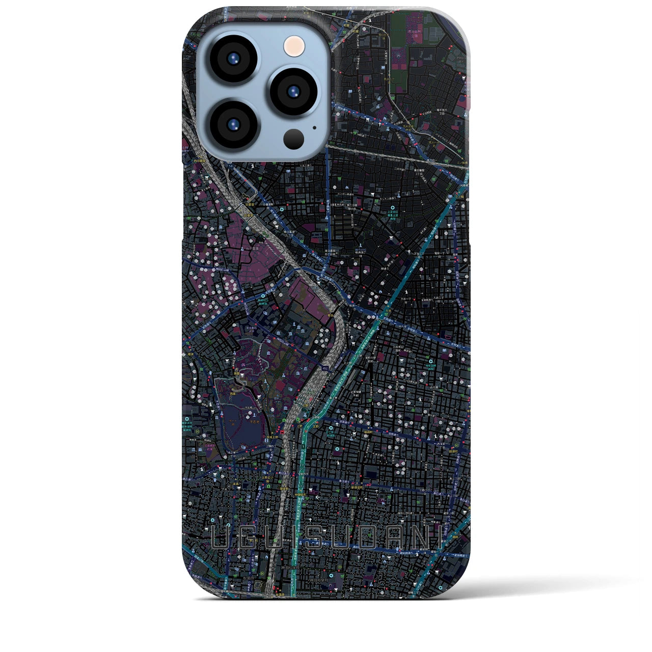 【鶯谷（東京都）】地図柄iPhoneケース（バックカバータイプ）