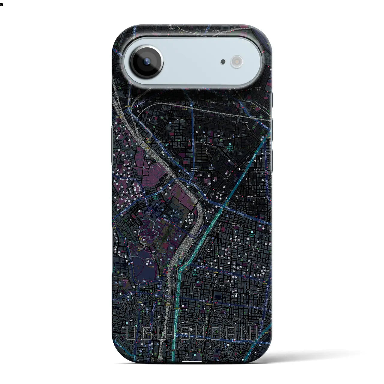 【鶯谷（東京都）】地図柄iPhoneケース（バックカバータイプ）