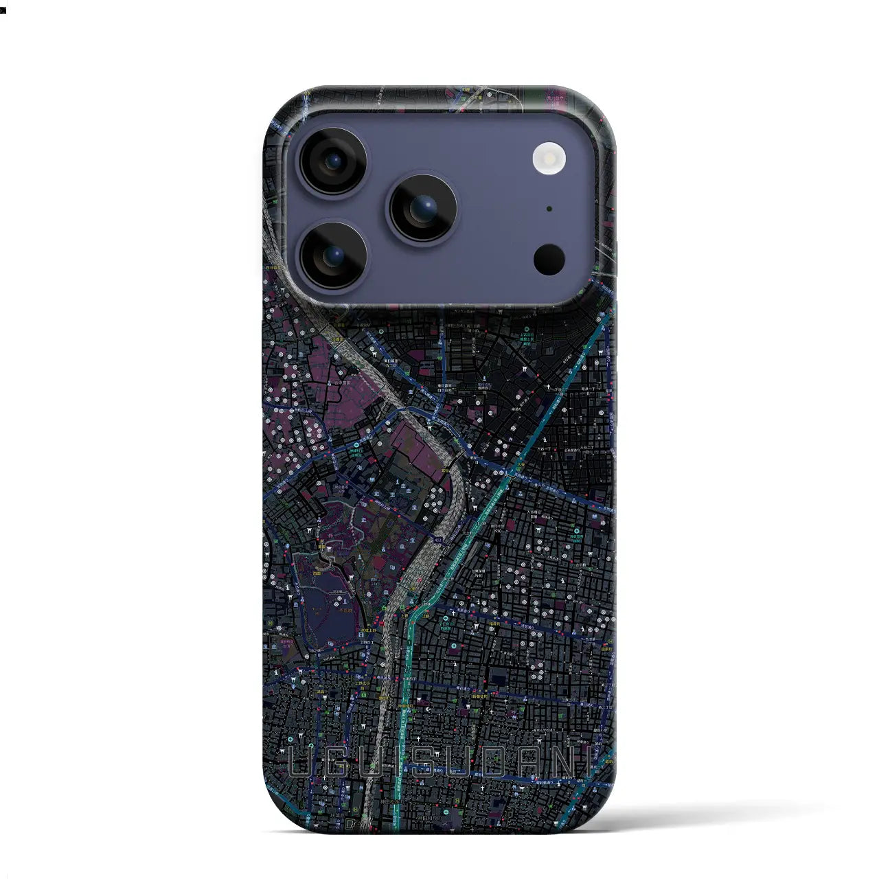 【鶯谷（東京都）】地図柄iPhoneケース（バックカバータイプ）