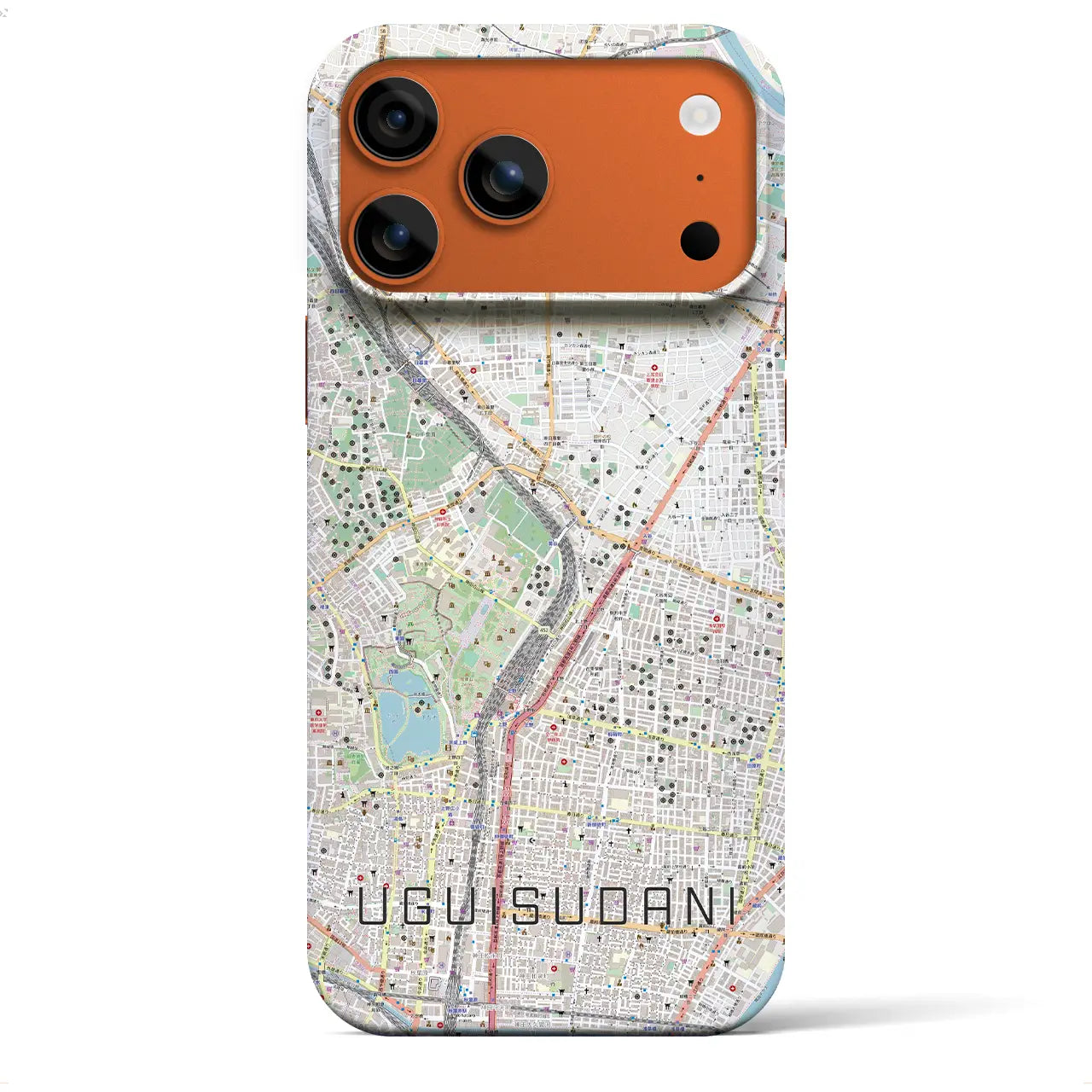 【鶯谷（東京都）】地図柄iPhoneケース（バックカバータイプ）