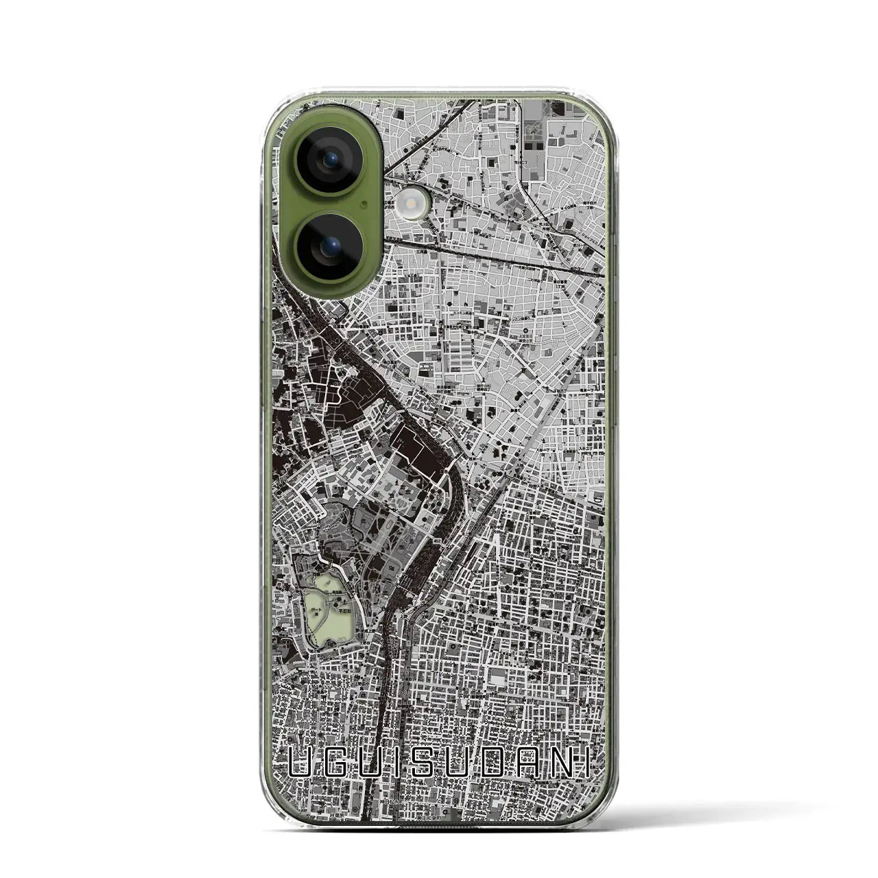 【鶯谷（東京都）】地図柄iPhoneケース（クリアタイプ）