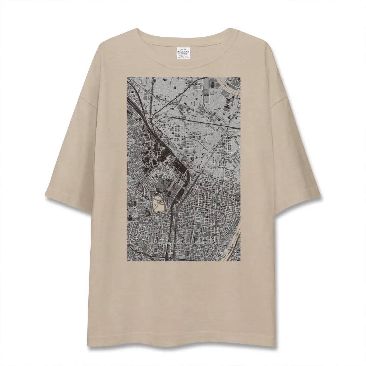 【鶯谷（東京都）】地図柄ビッグシルエットTシャツ