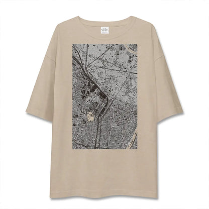 【鶯谷（東京都）】地図柄ビッグシルエットTシャツ