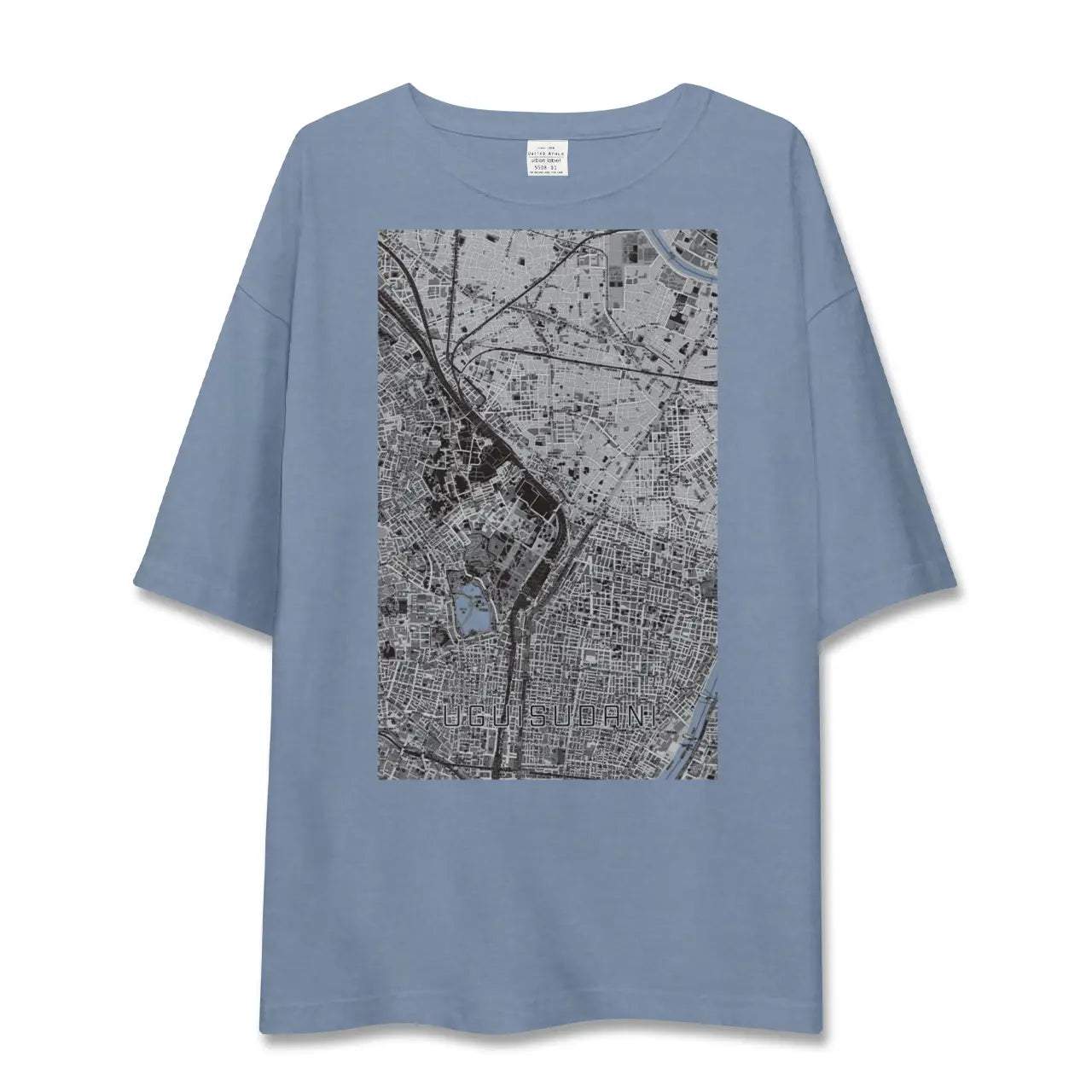 【鶯谷（東京都）】地図柄ビッグシルエットTシャツ