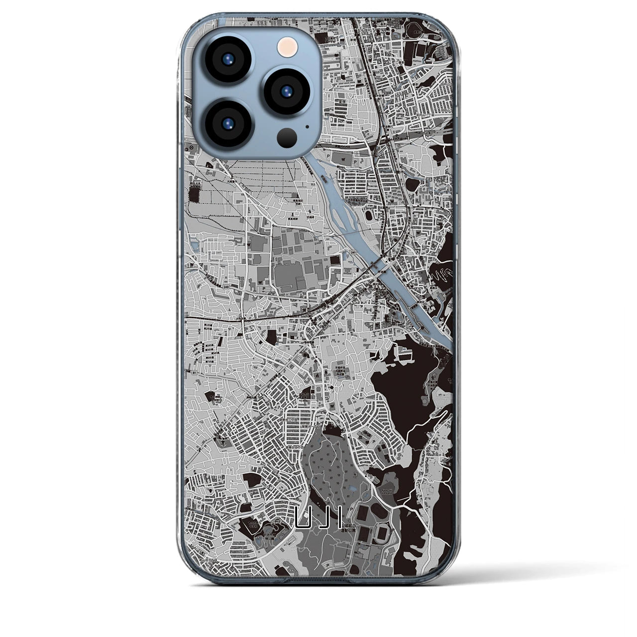 【宇治（京都府）】地図柄iPhoneケース（クリアタイプ）
