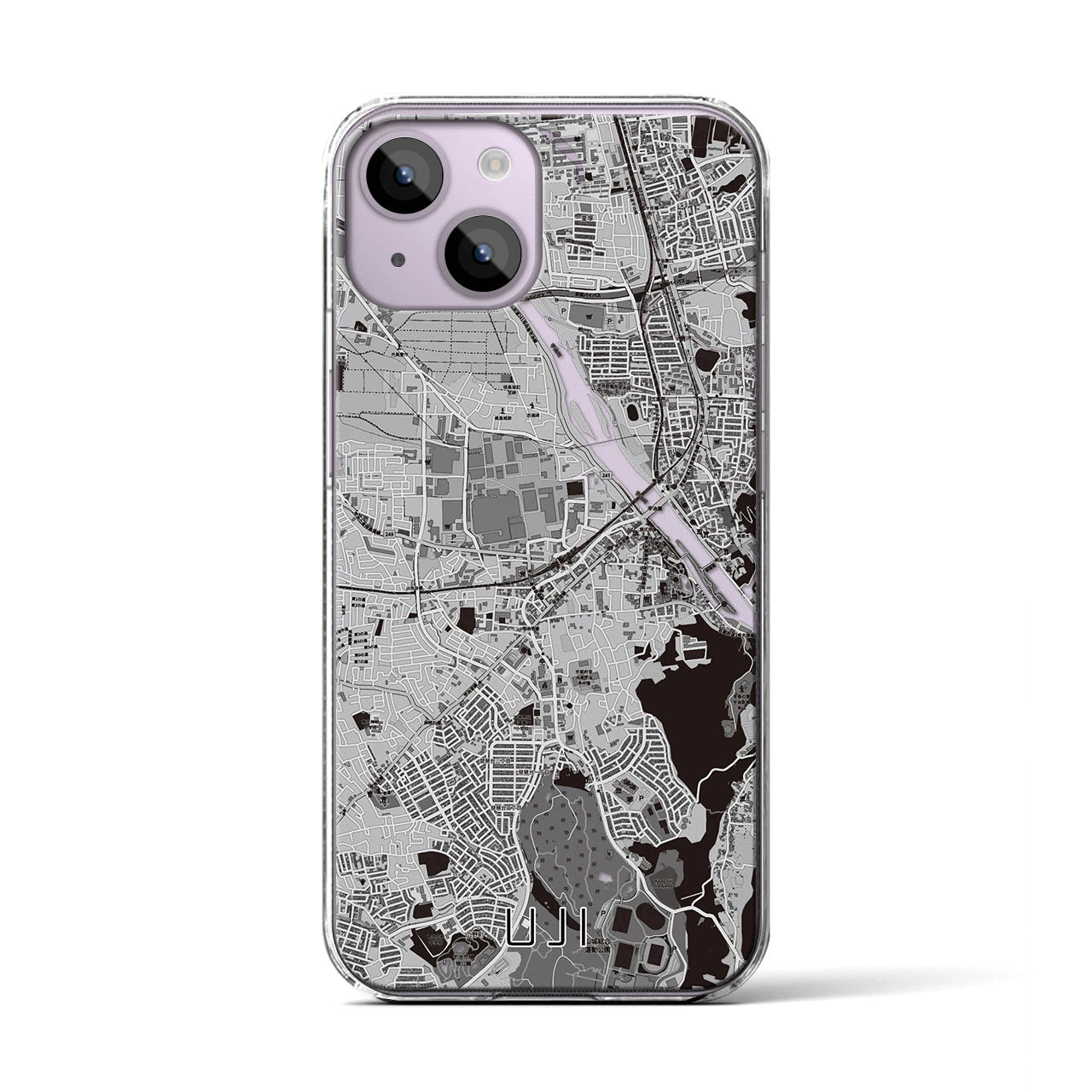 【宇治（京都府）】地図柄iPhoneケース（クリアタイプ）