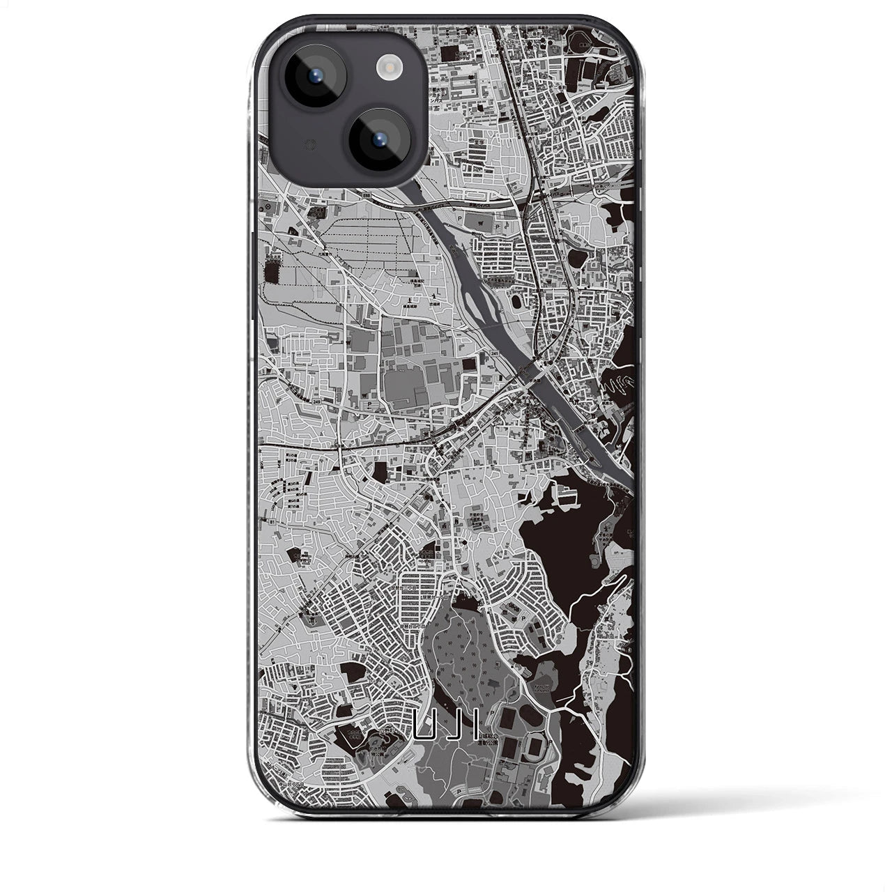【宇治（京都府）】地図柄iPhoneケース（クリアタイプ）