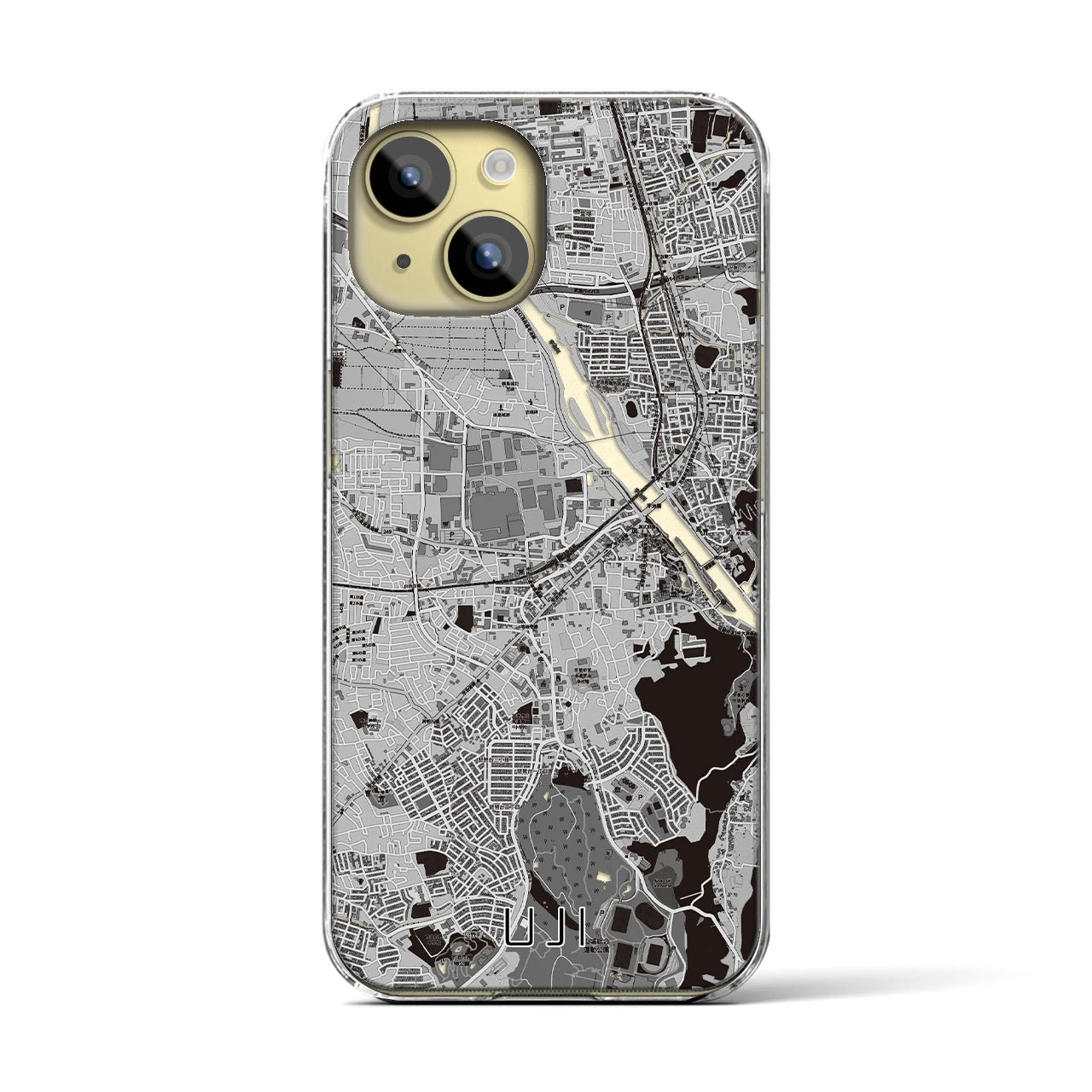 【宇治（京都府）】地図柄iPhoneケース（クリアタイプ）