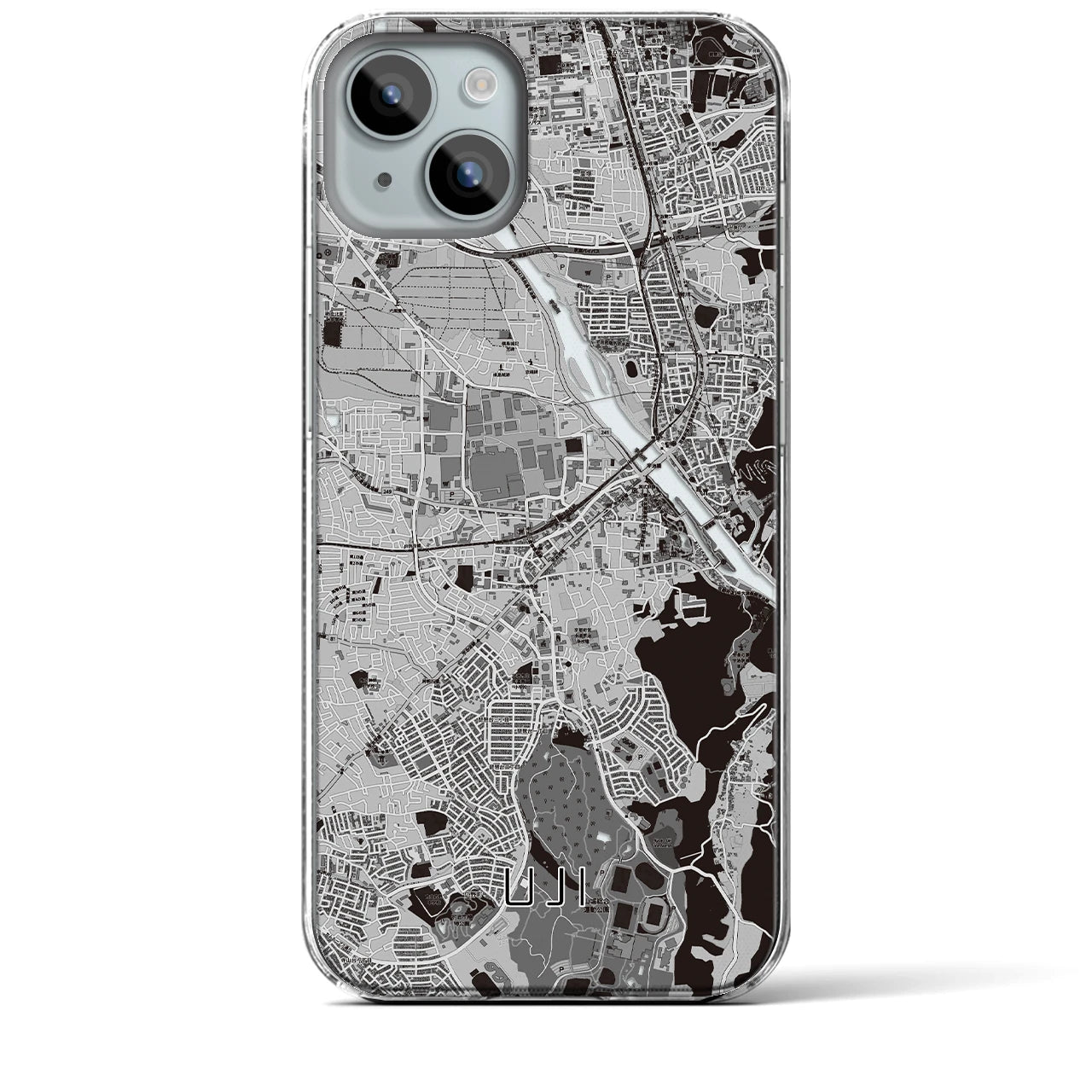 【宇治（京都府）】地図柄iPhoneケース（クリアタイプ）