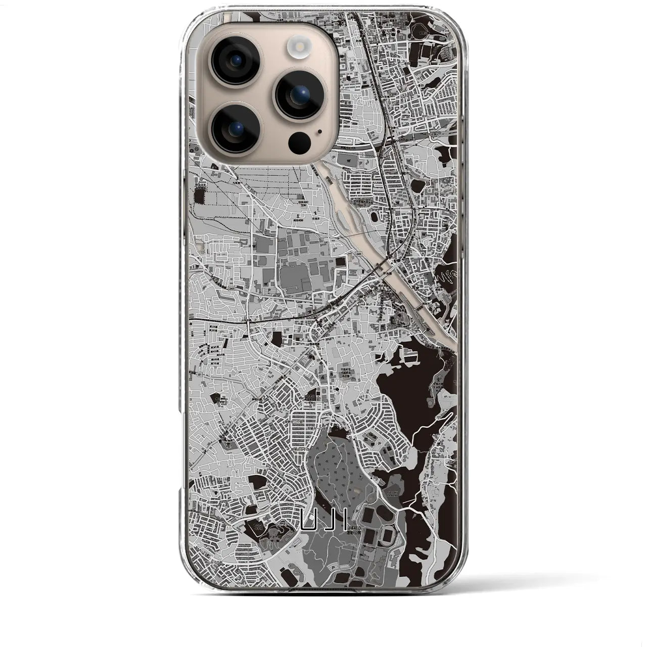 【宇治（京都府）】地図柄iPhoneケース（クリアタイプ）