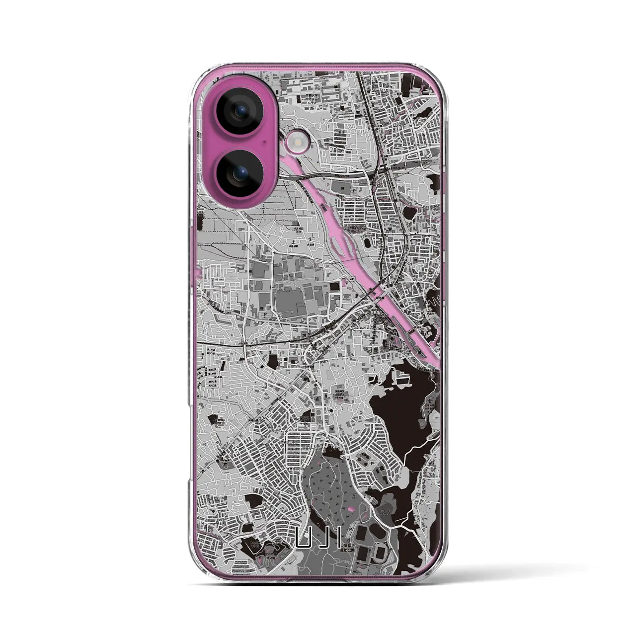 【宇治（京都府）】地図柄iPhoneケース（クリアタイプ）
