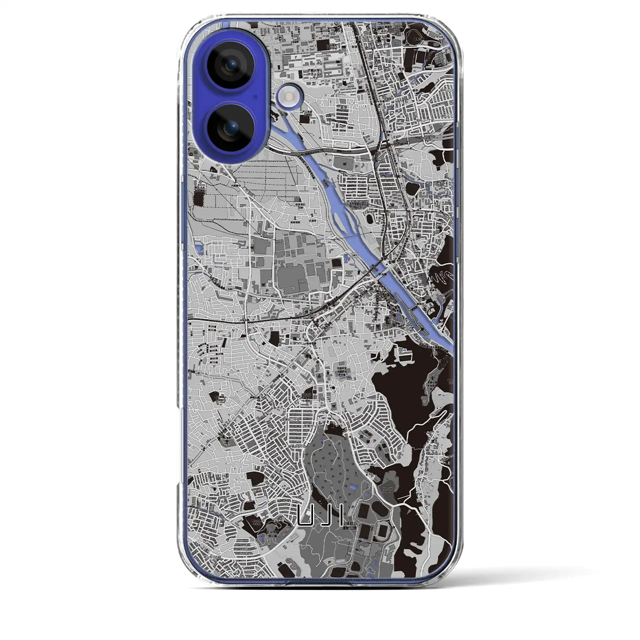 【宇治（京都府）】地図柄iPhoneケース（クリアタイプ）