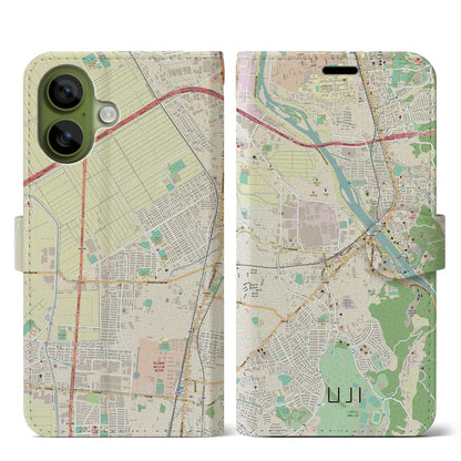 【宇治（京都府）】地図柄iPhoneケース（手帳タイプ）