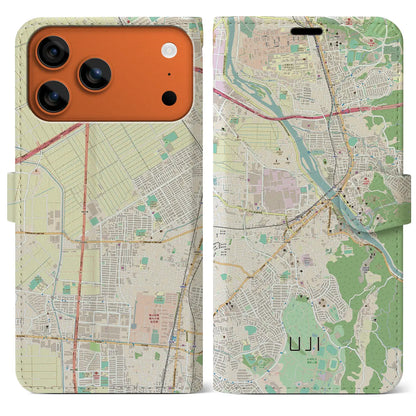 【宇治（京都府）】地図柄iPhoneケース（手帳タイプ）