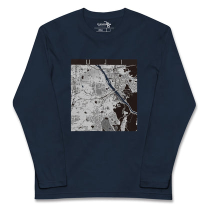 【宇治（京都府）】地図柄ロングスリーブTシャツ