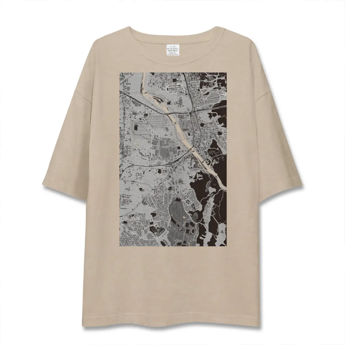 【宇治（京都府）】地図柄ビッグシルエットTシャツ