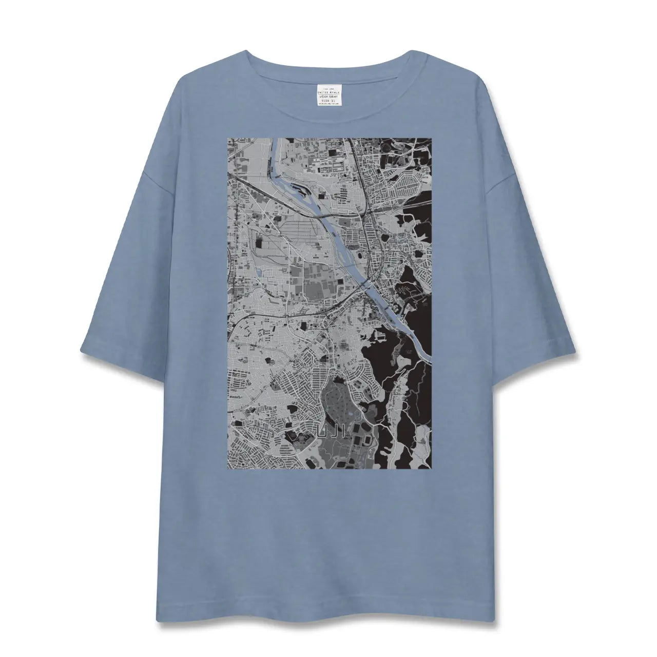 【宇治（京都府）】地図柄ビッグシルエットTシャツ