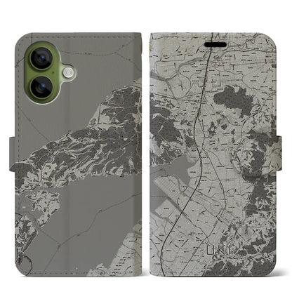 【宇城（熊本県）】地図柄iPhoneケース（手帳タイプ）