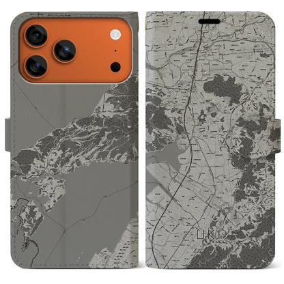 【宇城（熊本県）】地図柄iPhoneケース（手帳タイプ）