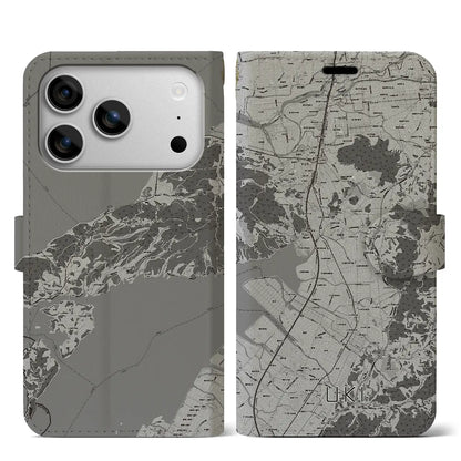 【宇城（熊本県）】地図柄iPhoneケース（手帳タイプ）