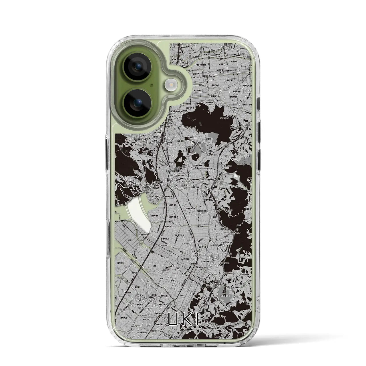 【宇城（熊本県）】地図柄iPhoneケース（MagSafeタイプ）