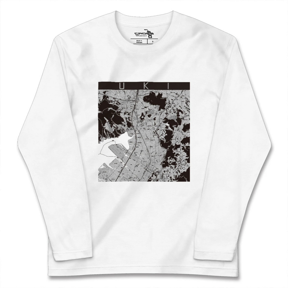 【宇城（熊本県）】地図柄ロングスリーブTシャツ