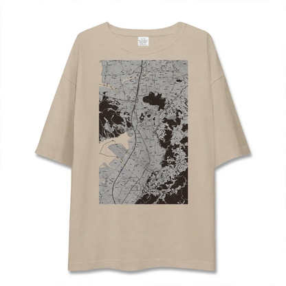 【宇城（熊本県）】地図柄ビッグシルエットTシャツ