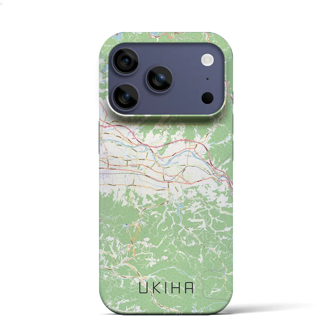【うきは（福岡県）】地図柄iPhoneケース（バックカバータイプ）ナチュラル・iPhone 17 Pro Max 用