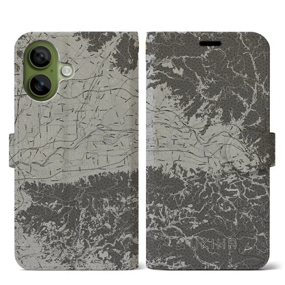 【うきは（福岡県）】地図柄iPhoneケース（手帳タイプ）