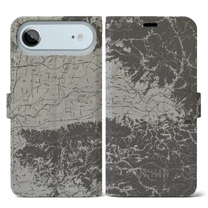 【うきは（福岡県）】地図柄iPhoneケース（手帳タイプ）