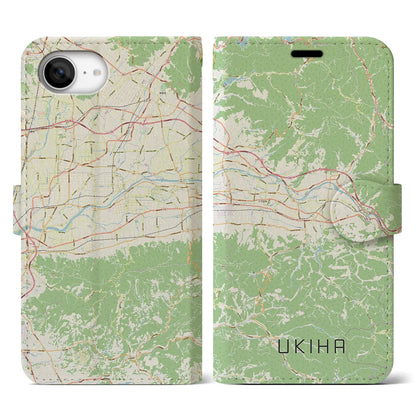 【うきは（福岡県）】地図柄iPhoneケース（手帳タイプ）