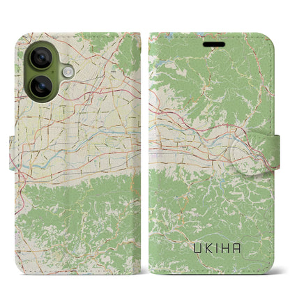 【うきは（福岡県）】地図柄iPhoneケース（手帳タイプ）